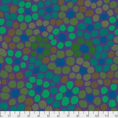 Patchworkstoff "Flower Dots", Blumen und Punkte, Kaffe Fasset, 19,80 €/m,