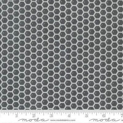 Patchworkstoff Patchworkstoff "Honeycomb Blenders Honeycomb", Honey And Lavender Dove Charcoal, Bienenwaben, schwarz, 21,50 €/m