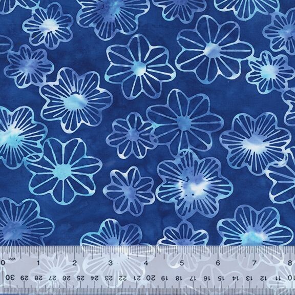 Batik "Lilypad" von Jacqueline de Jonge aus der Kollektion "Midnight Moon", 14,00/m