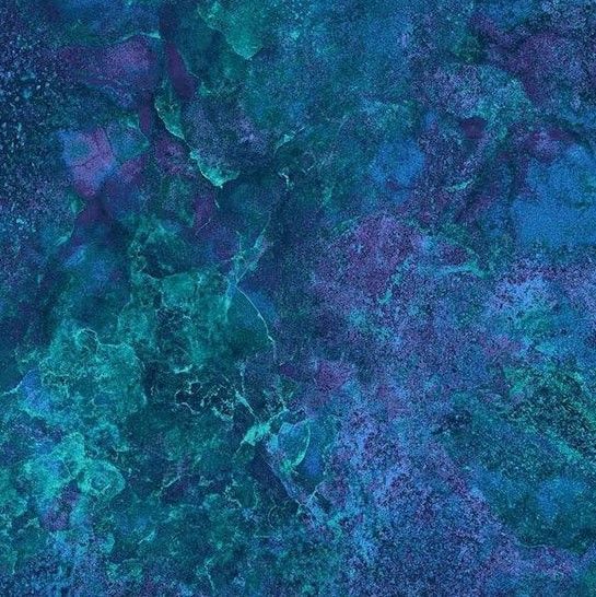 Patchworkstoff Stonehenge Gradations "Midnight blau" Marmor, Steinoptik, blau- türkis meliert, 21,50 €/m*