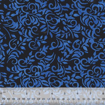 Batik Batik "VINES - Black" von Jacqueline de Jonge aus der Kollektion "Midnight Moon", 14,00/m
