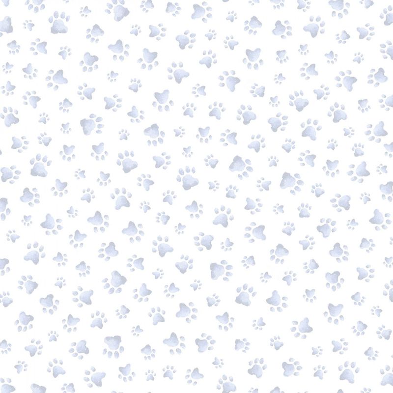 Patchworkstoff Patchworkstoff "Grey Paw Prints" aus der Kollektion Whiskers and Paws, 20,50 €/m