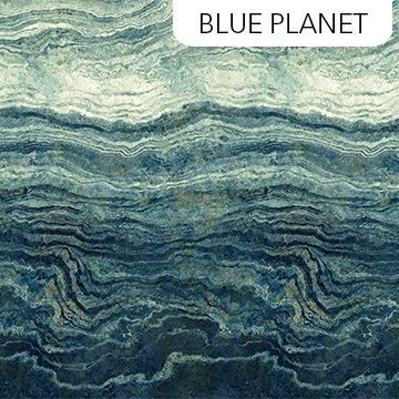 Patchworkstoff Stonehenge Gradations Patchworkstoff Stonehenge Gradations "Blue Planet Ombre", Farbverlauf, Marmor, Steinoptik, petrol meliert, 21,50 €/m