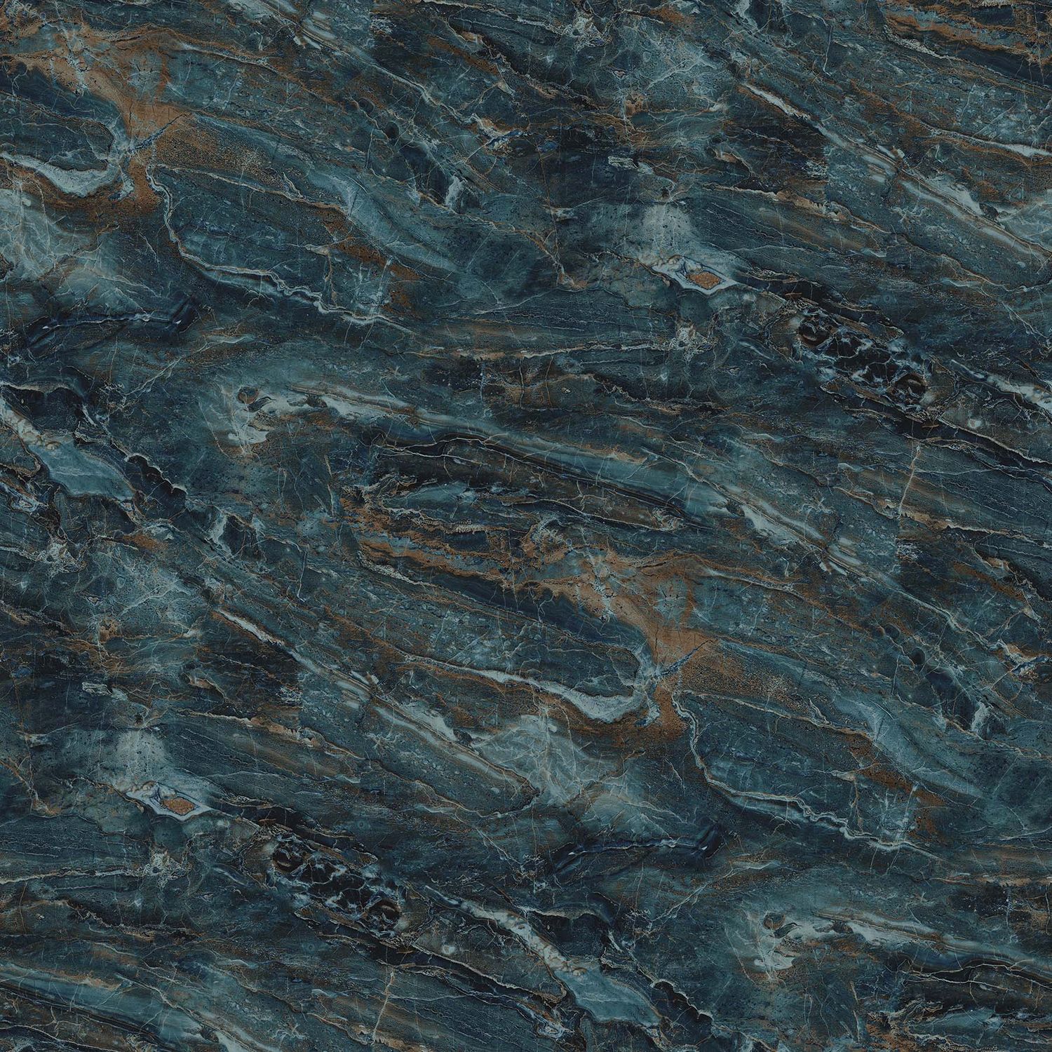 Patchworkstoff Stonehenge Surfaces "Prussian Marble 5" Marmor, Steinoptik, petrol-braun meliert, 21,50 €/m*