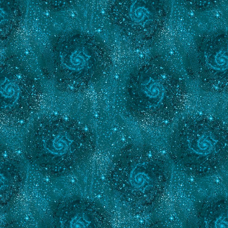 Lizenz-Patchworkstoff "Harry Potter©", Himmel, Sterne, petrol, 20,50 €/m