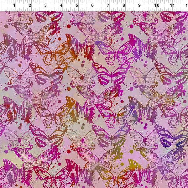 Patchworkstoff Patchworkstoff "Seasons Butterflies multi", Schmetterlinge, rosa, 20,50 €/m