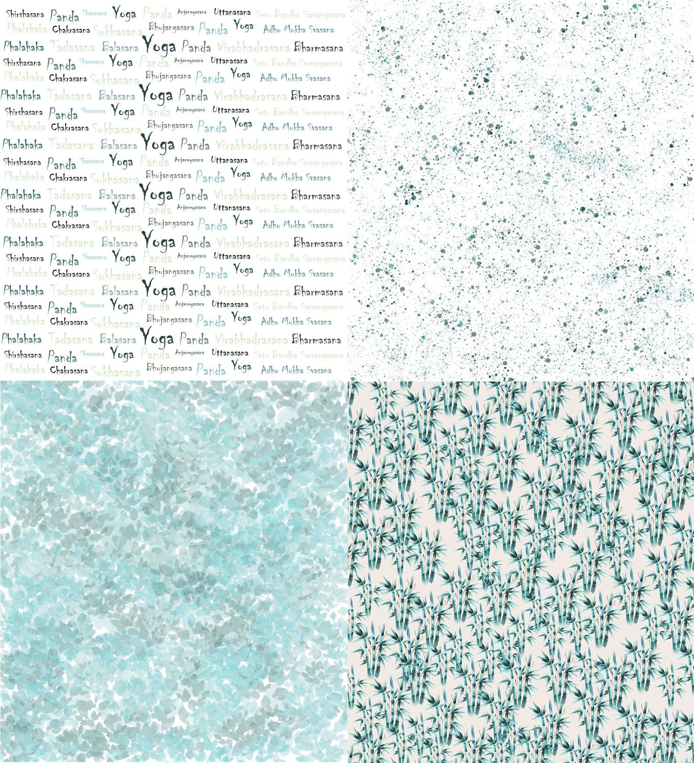 100-cm-Panel Patchworkstoff 100-cm-Panel Patchworkstoff "Yoga Fat Quarter", mit verschiedenen Designs aus der Kollektion Yoga Pandas, 19,90 €/m