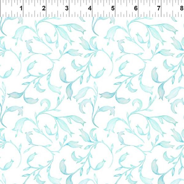 Patchworkstoff Patchworkstoff "The Patricia Collection - Sprigs", Zweige, watercolor, türkis, 22,50 €/m