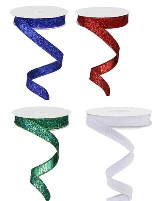 5/8” Glitter/Metalllic Wired (choice of color)
