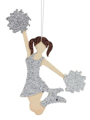 7&quot; Glitter foam Cheerleader ornament