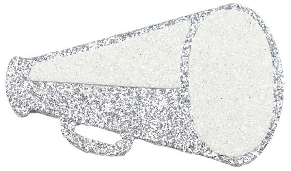 3.5” glitter megaphone- gold or silver