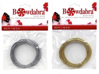 Bowdabra bow wire- 50 feet- choose gold or silver