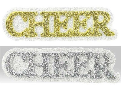 4.25” CHEER glitter foam word