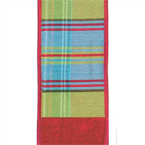 4&quot; Josie plaid wired ribbon