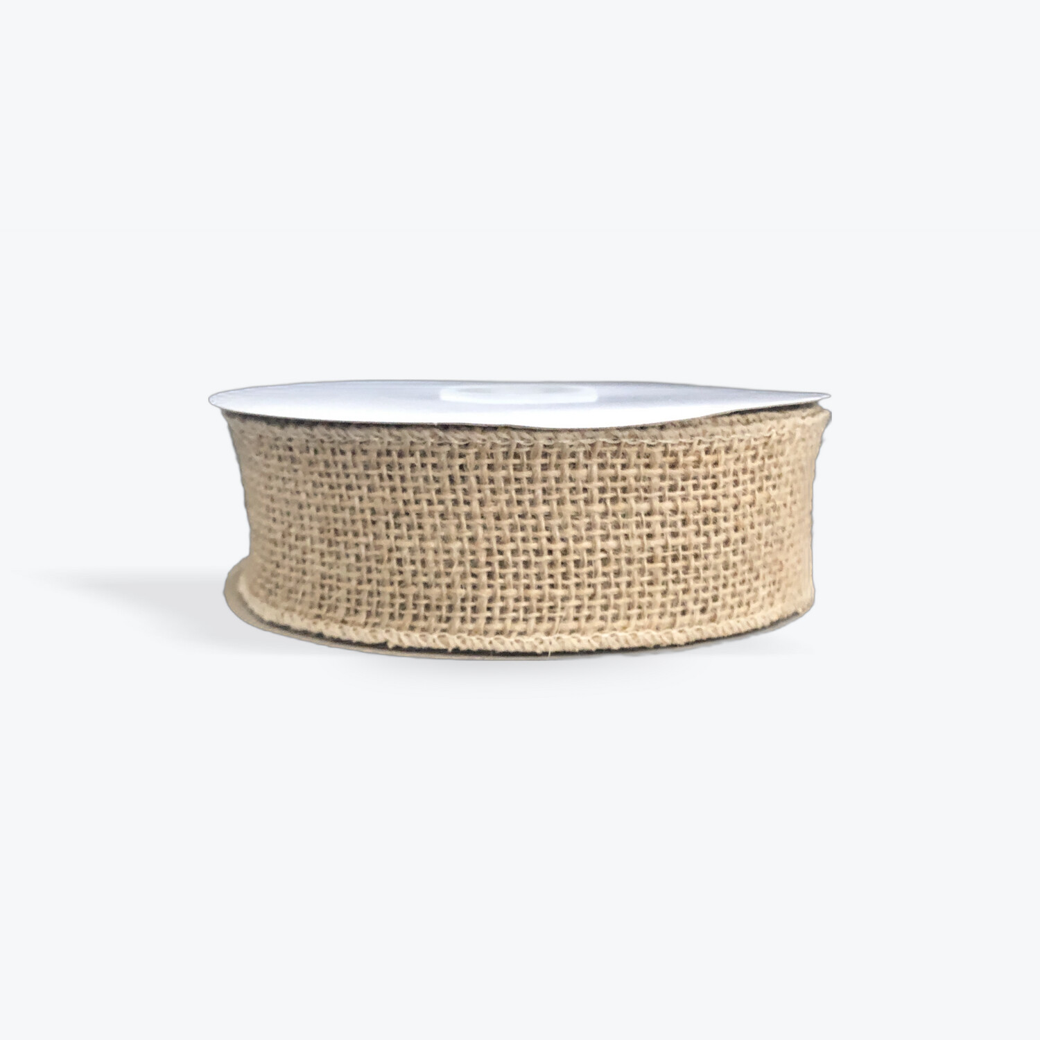 1.5&quot; Burlap wired ribbon- 10 yd, name: Natural