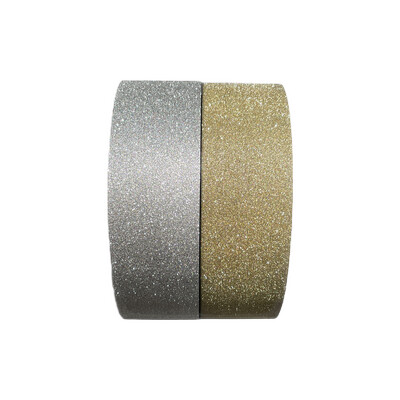 #16 (2&quot;) Diamond Dust Ribbon- 100 yd roll- Gold or Silver