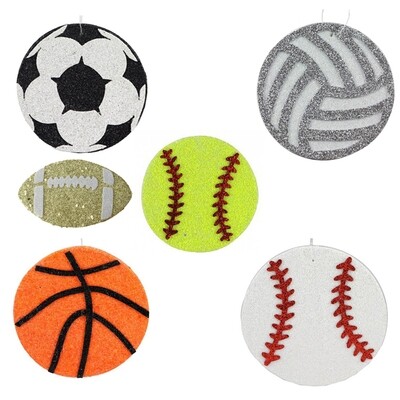 4&quot; Glitter foam Sports Ball-ornament