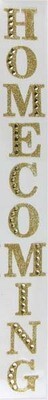 2&quot; Homecoming word stickers, Gold or Silver, single WORD