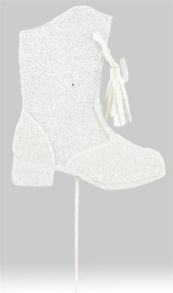 5&quot; Drill Boot- White glitter foam