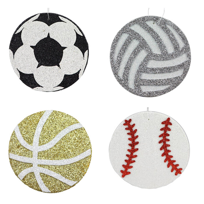 3&quot; Glitter foam Sports Ball decoration