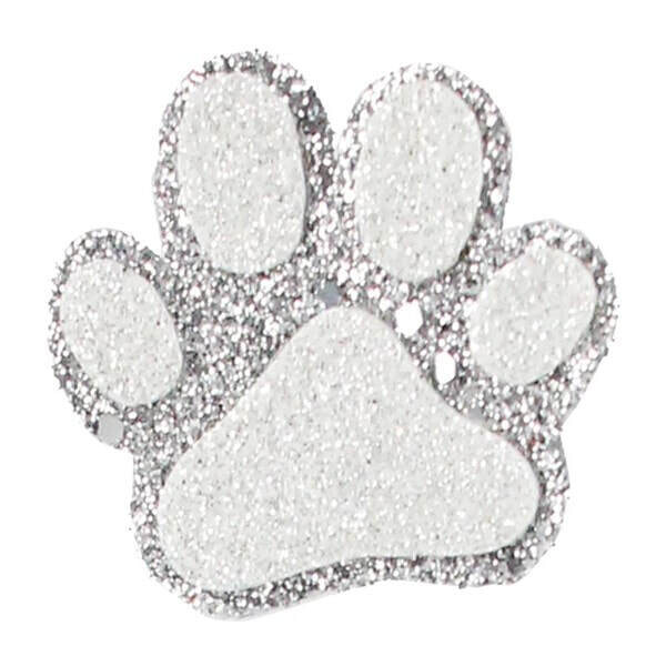 3” glitter paws- gold or silver, name: silver paw- single/EA