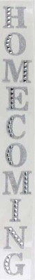 1&quot; HOMECOMING Silver sticker letters with glitter &amp; bling (1 ea word)