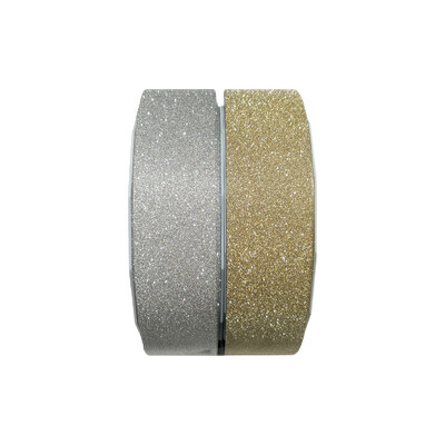 #9 (1.5&quot;) Diamond Dust Ribbon- 100 yd roll- Gold or Silver
