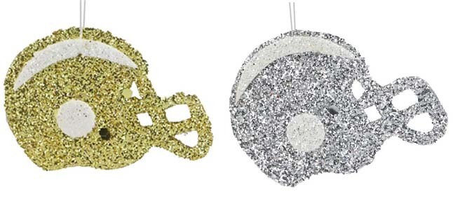 2.25” mini glitter foam football helmet