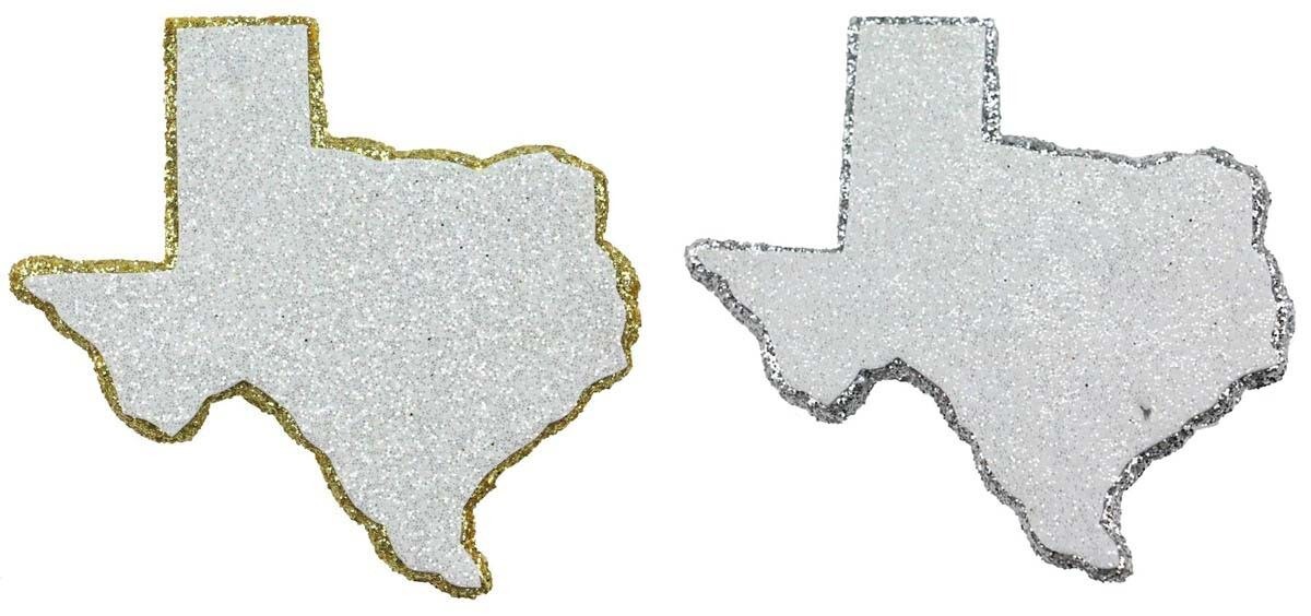 3.5” glitter foam Texas shape