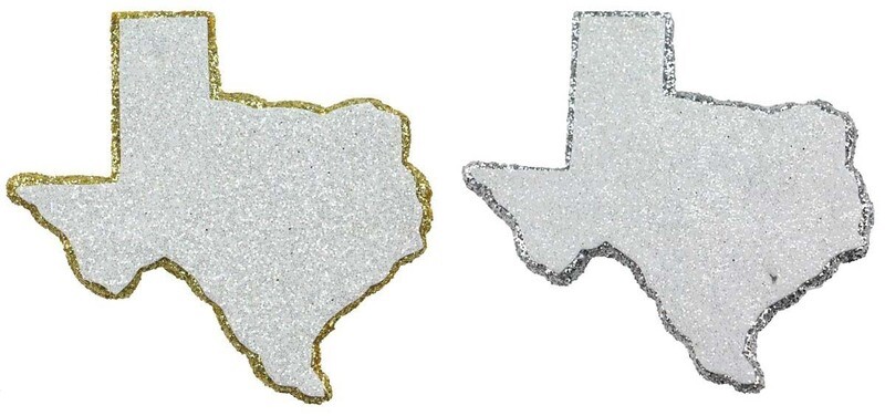 3.5” glitter foam Texas shape