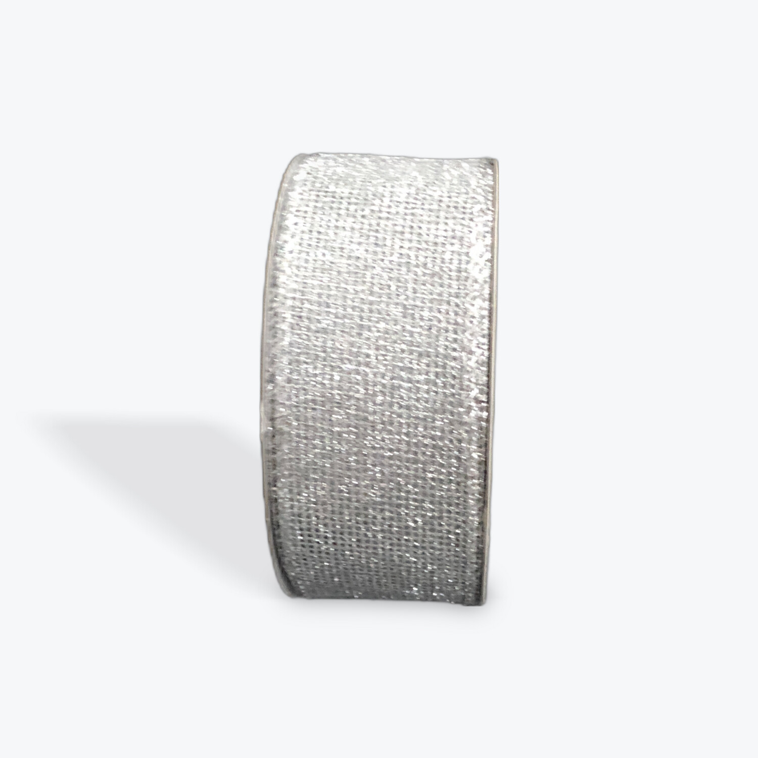 1.5&quot; Metallic Blaze Mesh wired ribbon- 10 yards, name: Silver