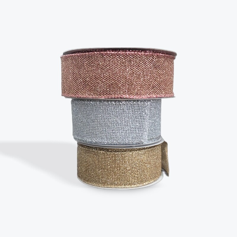 1.5&quot; Metallic Blaze Mesh wired ribbon- 10 yards
