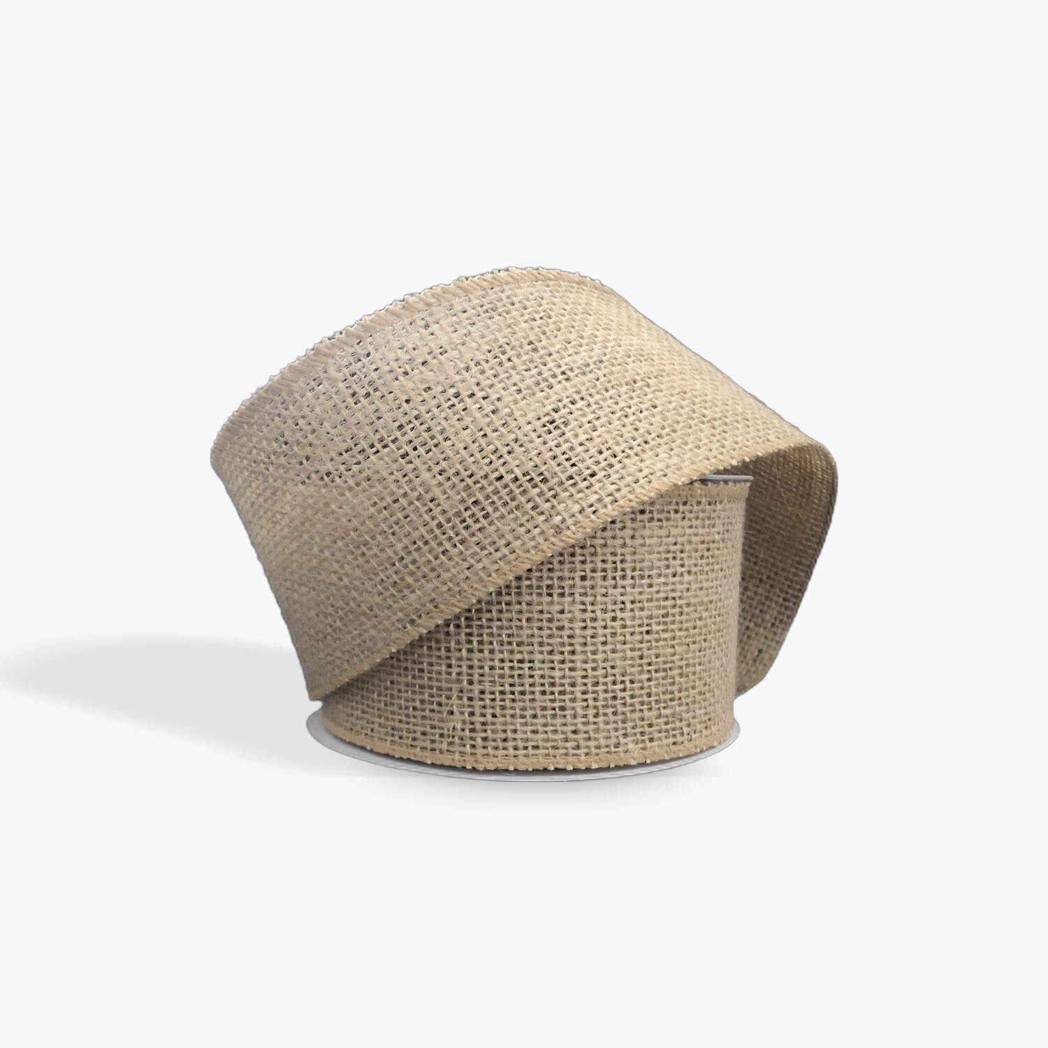 2.5&quot; Natural Burlap wired ribbon- 10yd