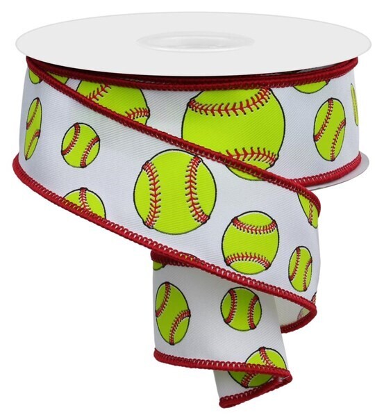 1.5” softballs canvas like ribbon