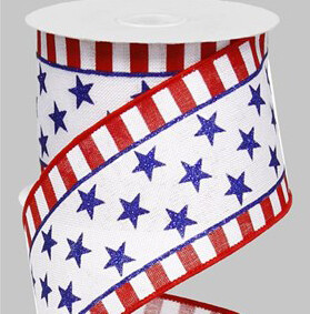 2.5&quot; Stars and Stripes Red/wht/blue ribbon
