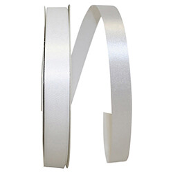 size 3 Satin Supreme ribbon- 5/8&quot; -100 yds, name: white