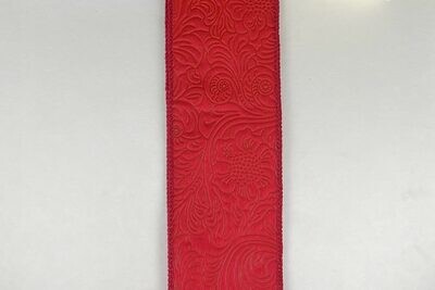 2.5&quot; Embossed floral wired ribbon- 10 yds