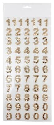 1” bling Numbers sticker letters- gold or silver