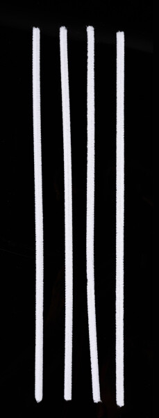 12&quot; X 6mm chenille stems- 100ea/box- color choice, color: white