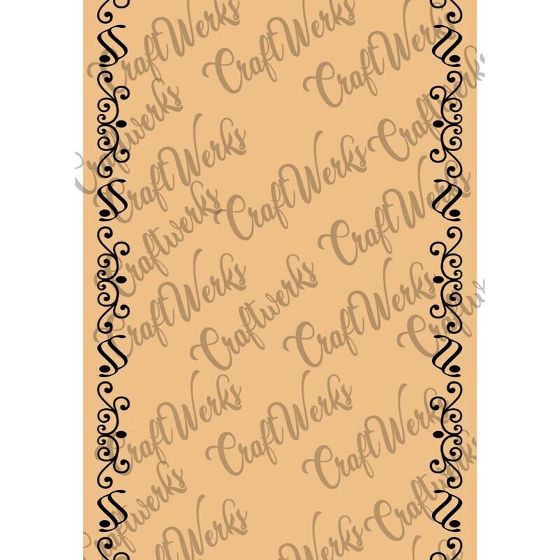 Scrolls Border custom imprint ribbon