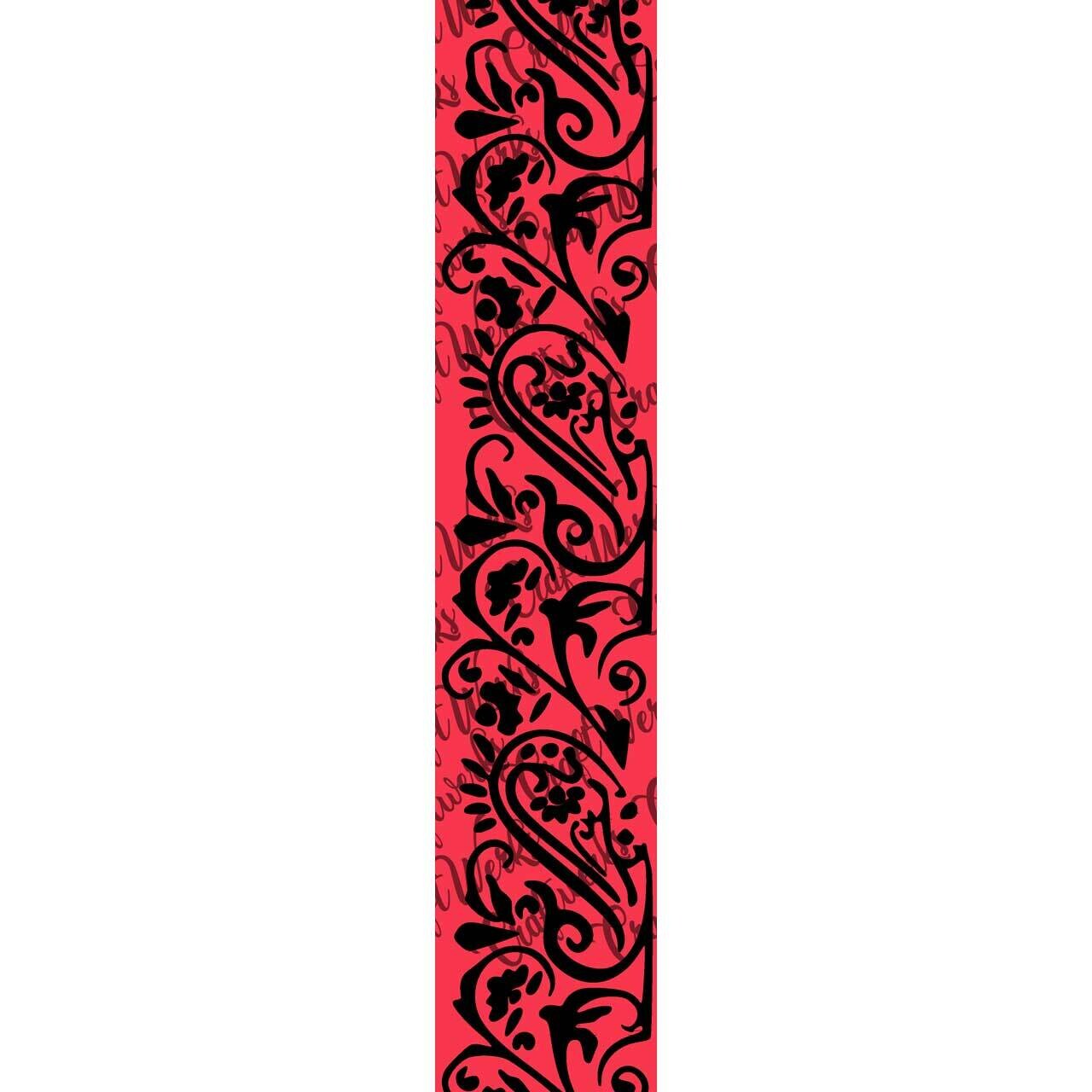 Paisley Scroll custom imprint ribbon, size ribbon: size 5 (7/8&quot;)