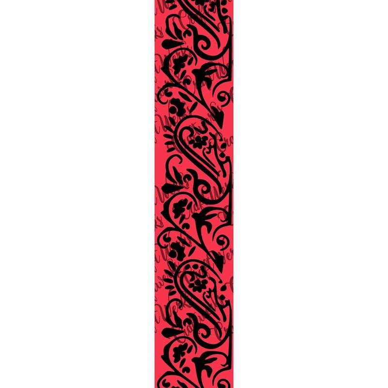 Paisley Scroll custom imprint ribbon