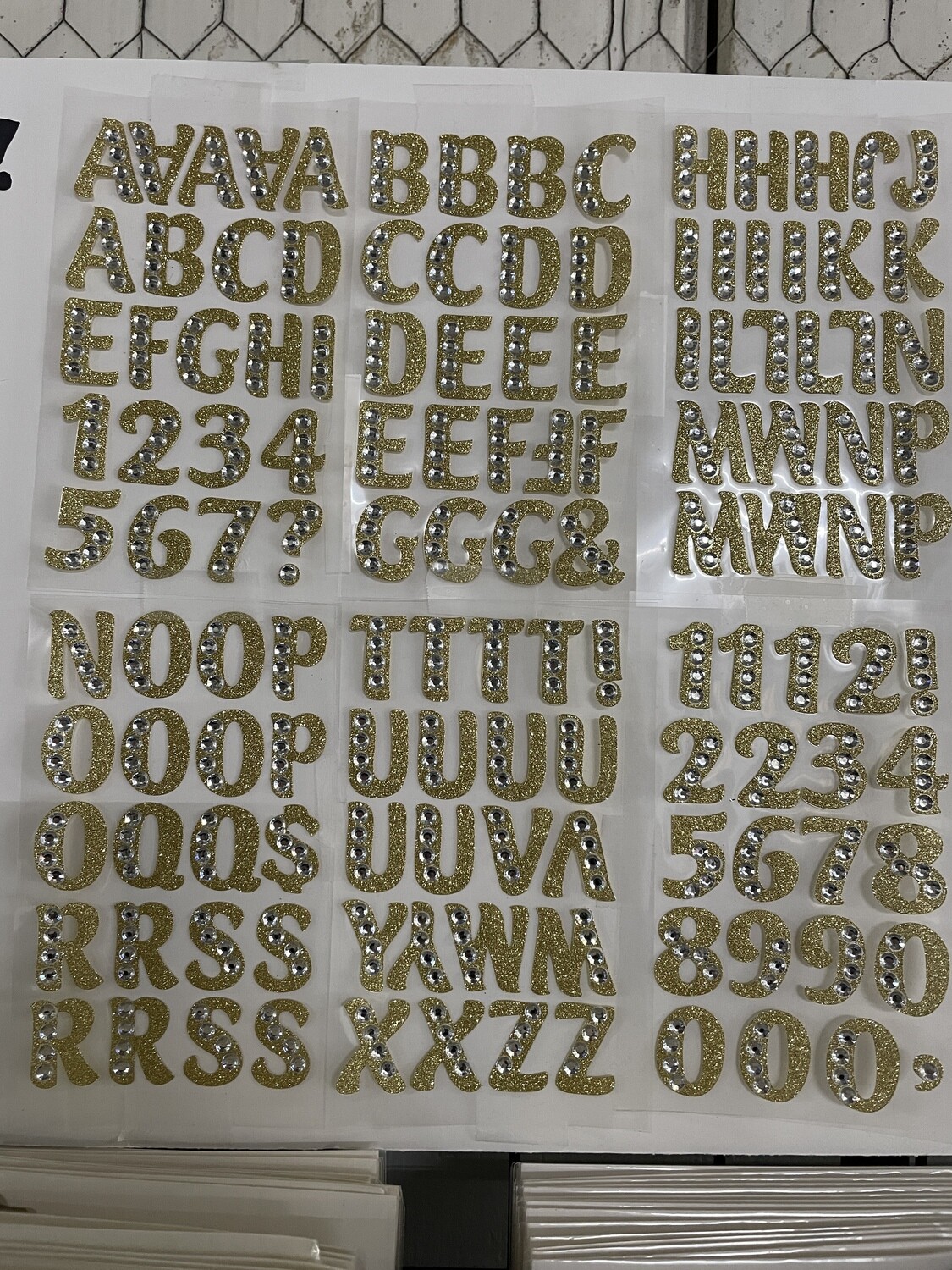 1 1/4” Alphabet and Numeric Letters