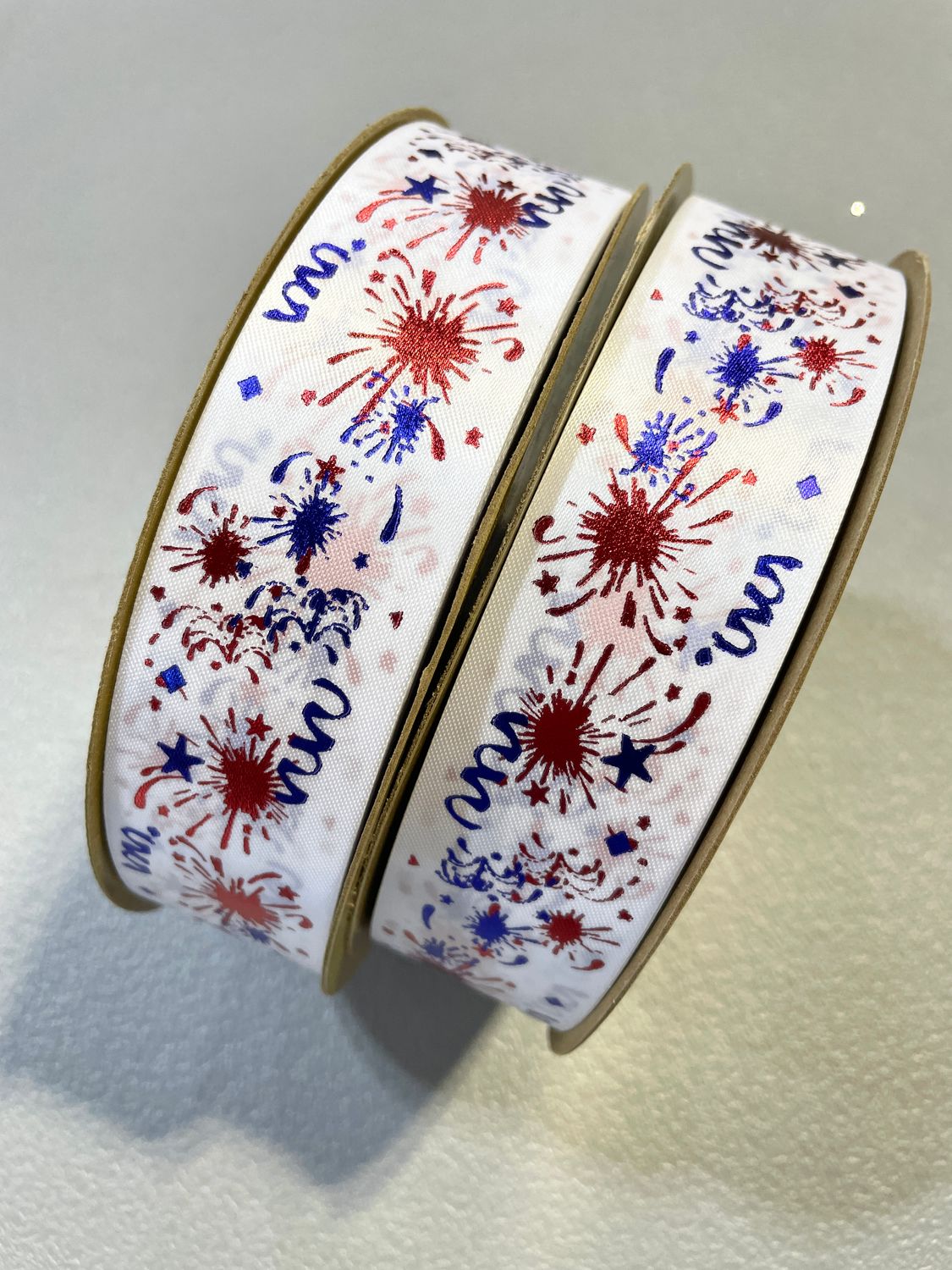Celebration Bursts Custom imprinted ribbon- TWO color print- SIZE 9
