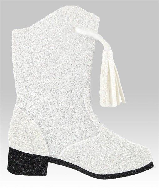 3&quot; Drill Boot- White glitter foam