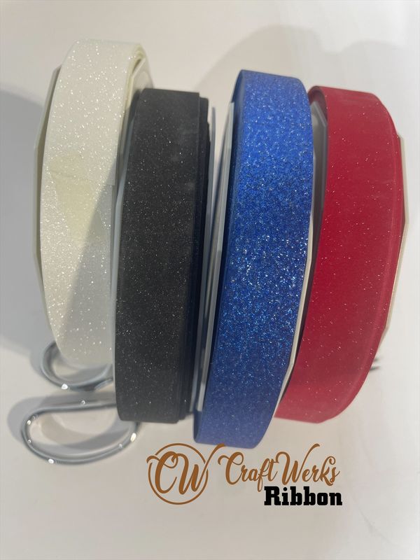 CLOSE OUT- size 5 (7/8&quot;) Colored Diamond dust ribbon- 100 yards