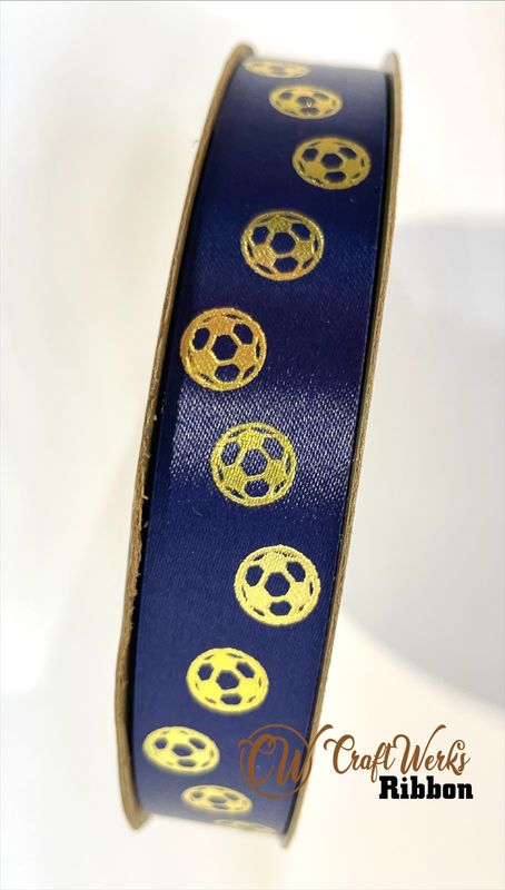curvy soccer balls custom imprint ribbon- size 5