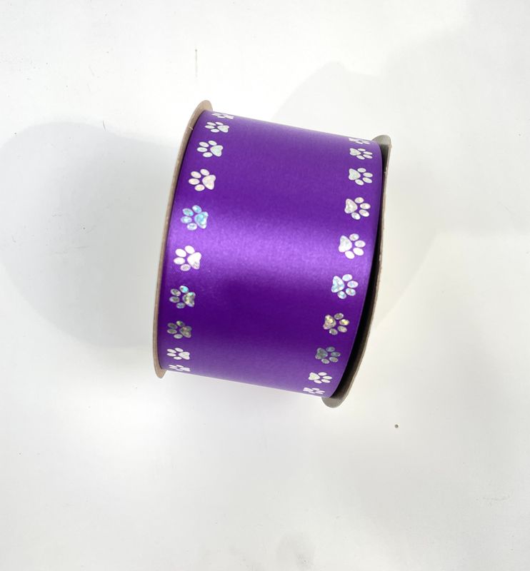 Paws border custom imprint ribbon- size 40