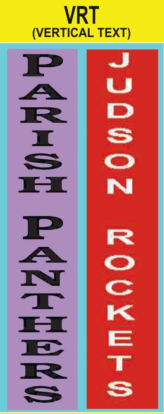 School Name Vertical text custom imprint ribbon- School names S-Z