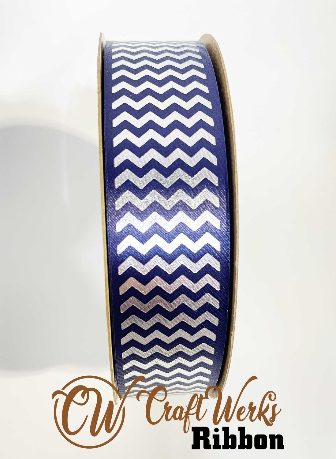 Narrow Chevron stripes custom imprint ribbon- size 9